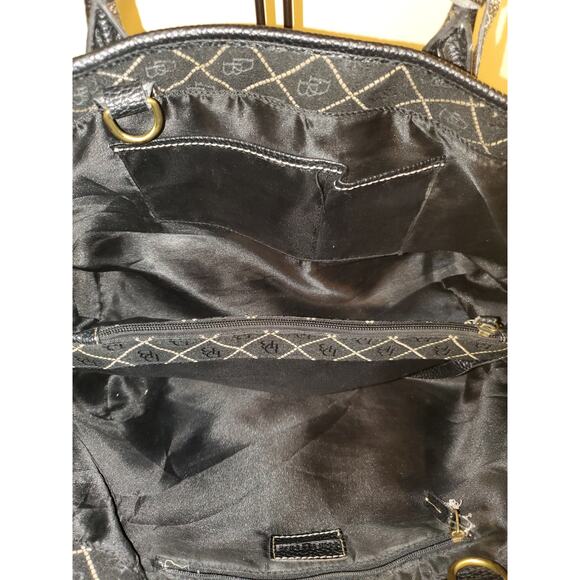 Dooney & Bourke Monogram Logo Canvas Leather Trim Shoulder Tote Bag - Picture 6 of 15